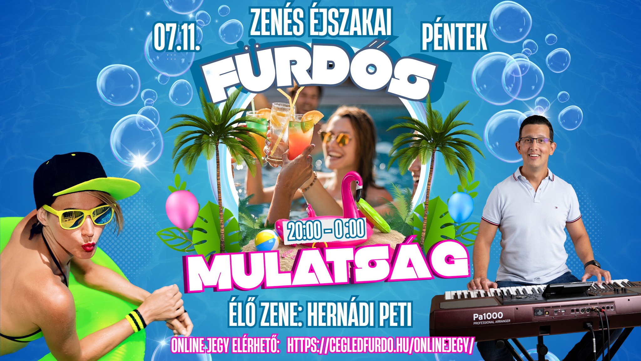 ZENÉS ÉJSZAKAI FÜRDŐZÉS