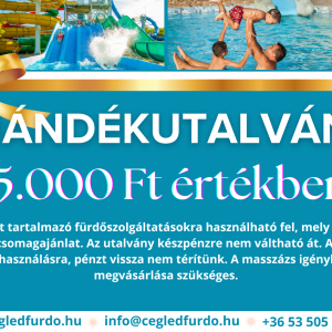 Ceglédfürdő ajándékutalvány 5000 Ft