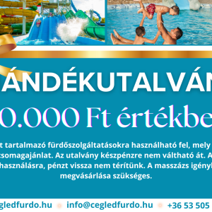 Ceglédfürdő ajándékutalvány 10000 Ft